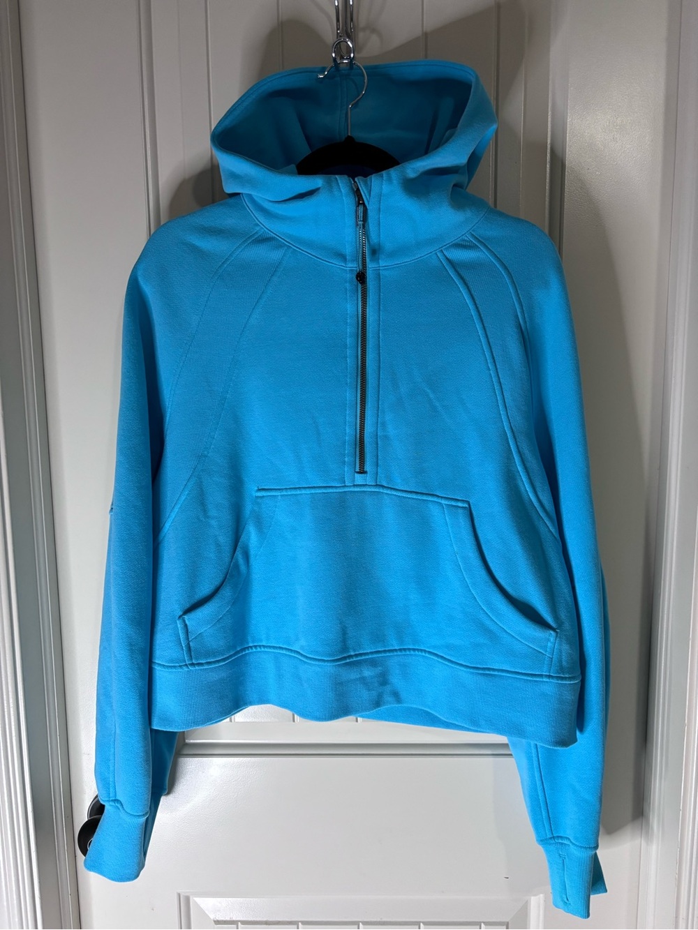 lululemon athletica Teal Blue Half-Zip Hooded Pullover